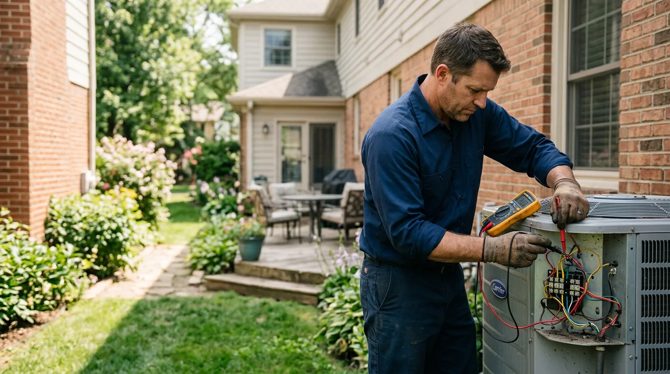 HVAC technician working near Burns, CO